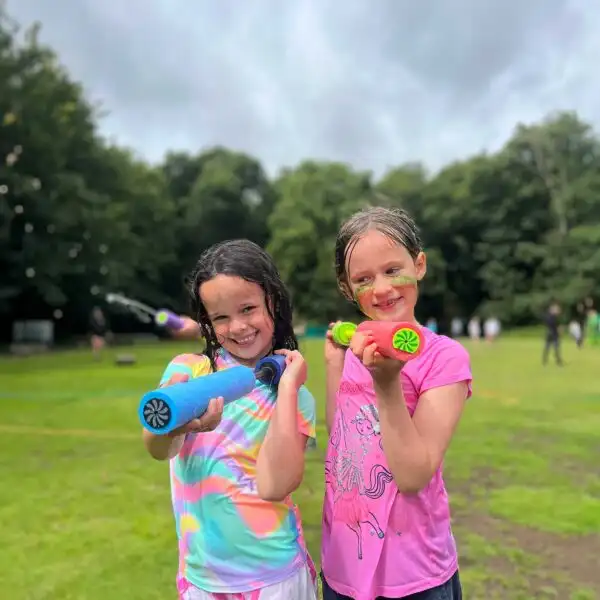 Campers enjoying a nature hike at Fota Island Adventure
