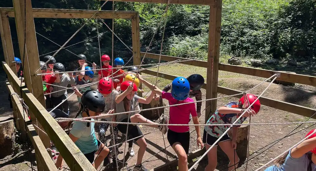 Children participating in a group activity at Fota Island Adventure Camps