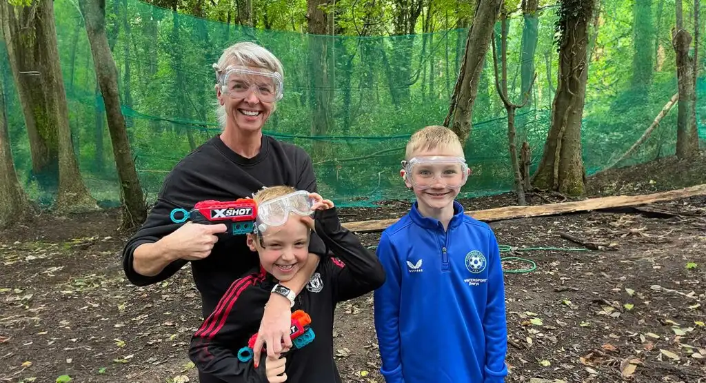 Colleagues collaborating during a corporate event at Fota Island Adventure.