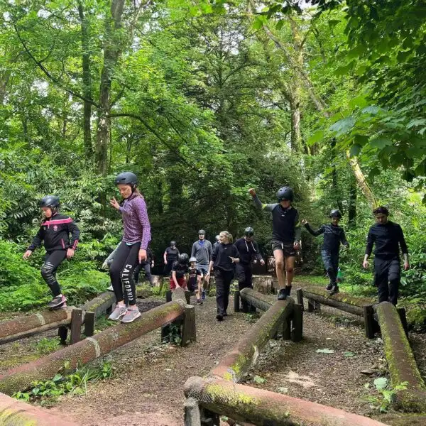 Family enjoying a zipline adventure at Fota Island Adventure