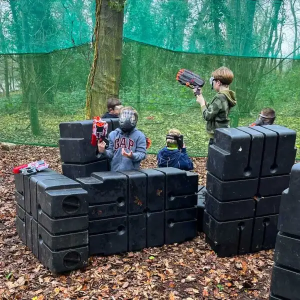 A group of children playing in a splash pad at Fota Island Adventure