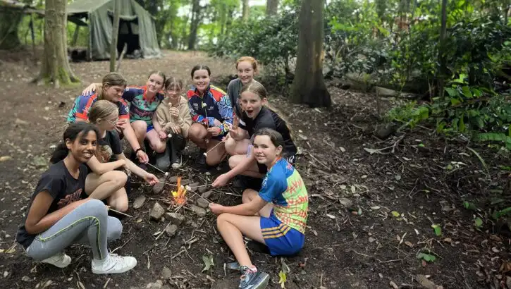 School children kayaking on a lake at Fota Island Adventure