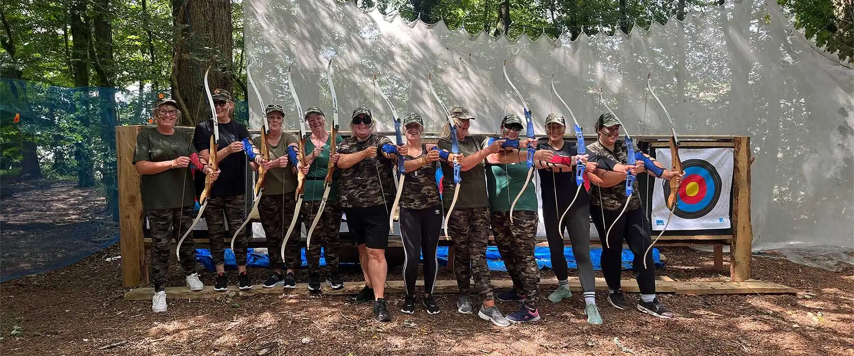 Participants preparing for a zip line experience at Fota Island Adventure