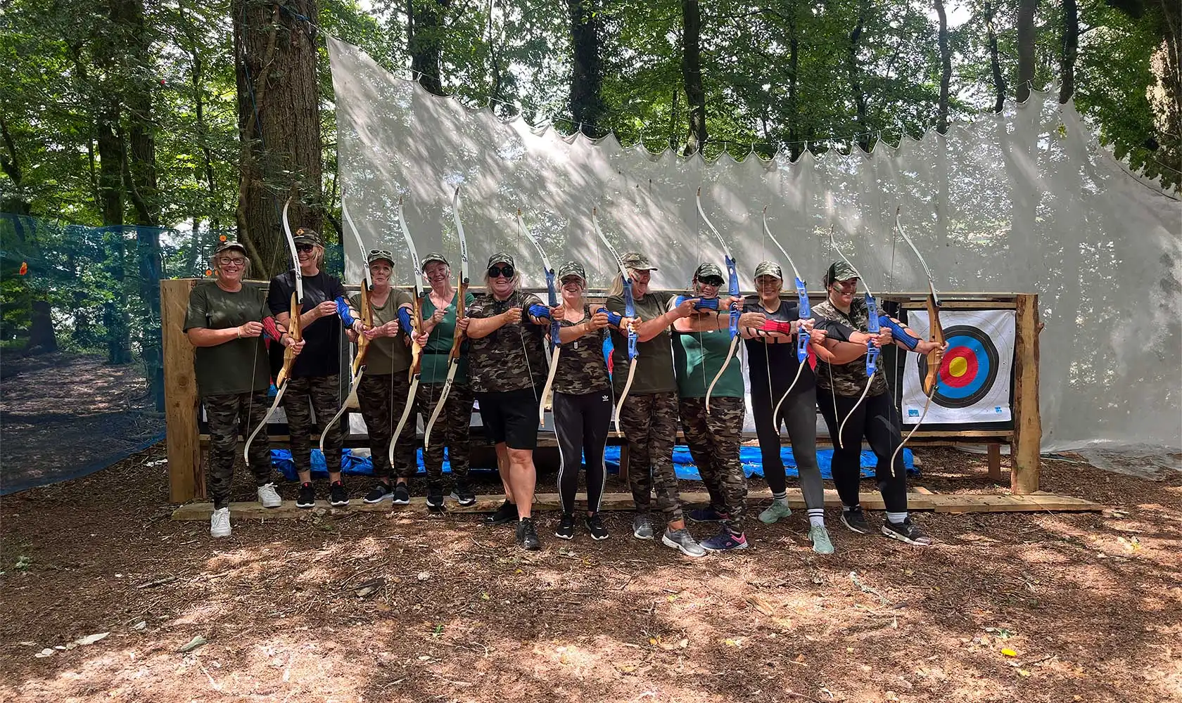Participants preparing for a zip line experience at Fota Island Adventure