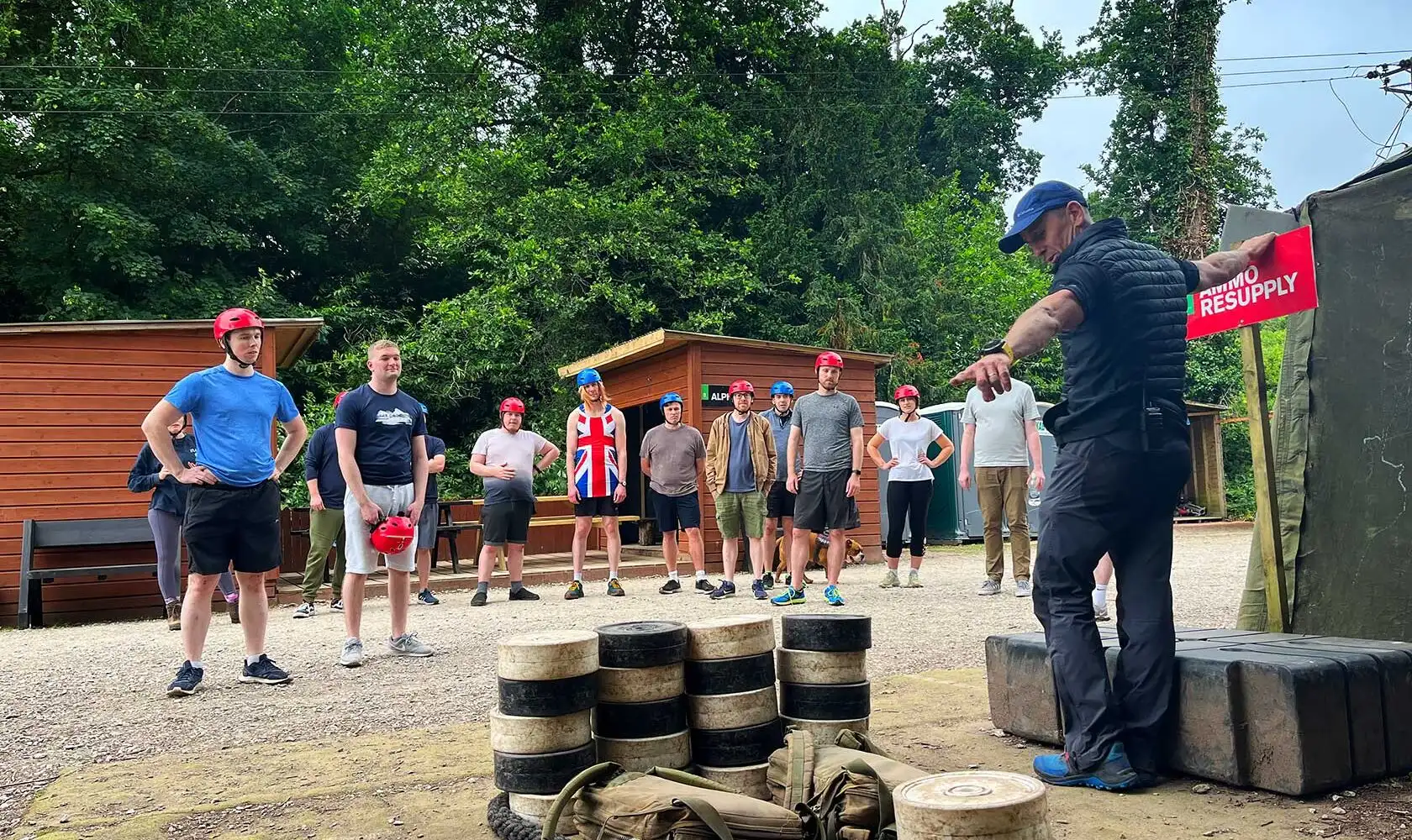 Stags and hens enjoying a zip-lining activity at Fota Island Adventure