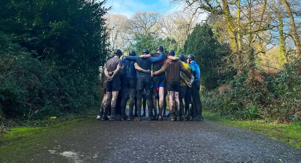 Team members at Fota Island Adventure engaged in a fun and competitive relay race, fostering team spirit.